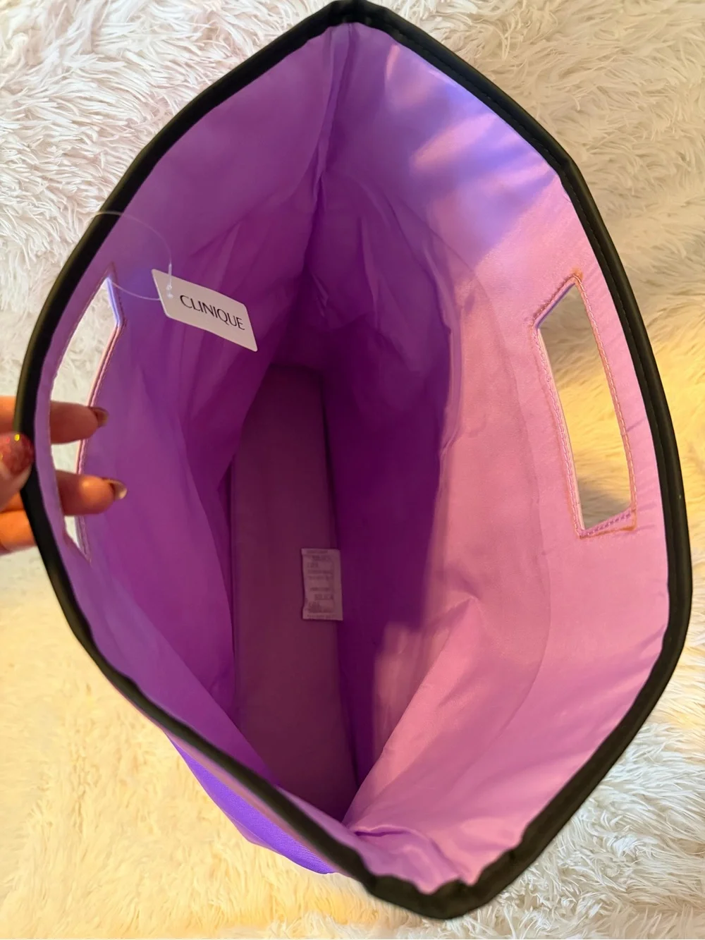 Clinique Two-Tone Purple Tote/Handbag